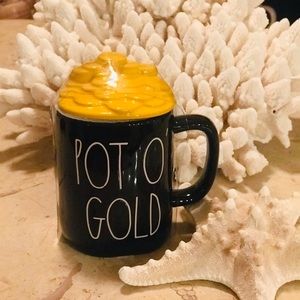 Rae Dunn, POT O GOLD, mug&topper, St Patty’s Day